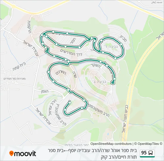 95 Bus Line Map