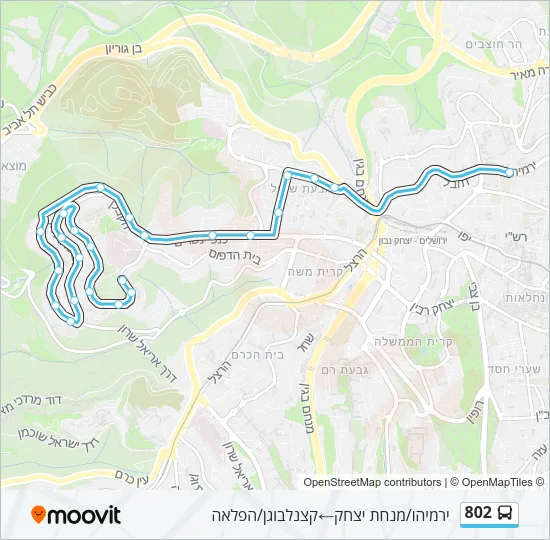 802 Bus Line Map