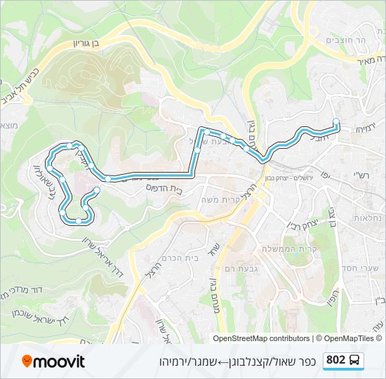 802 bus Line Map