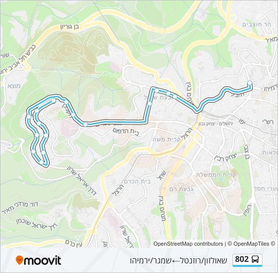 802 bus Line Map