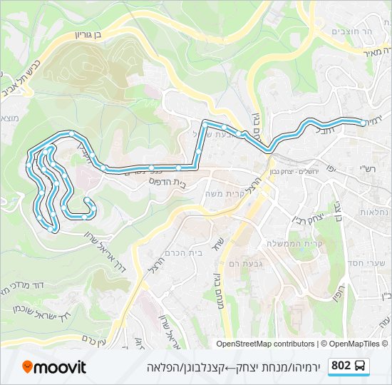 Автобус 802: карта маршрута
