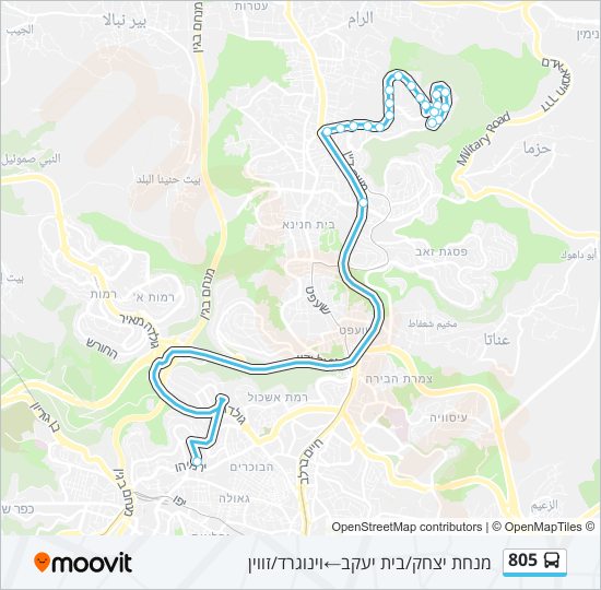 805 bus Line Map