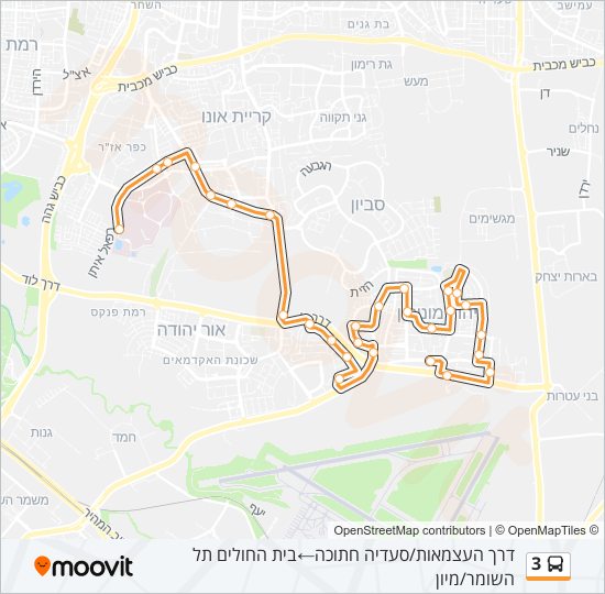 3 Bus Line Map