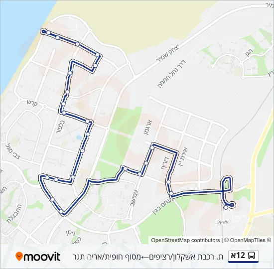 12א Bus Line Map