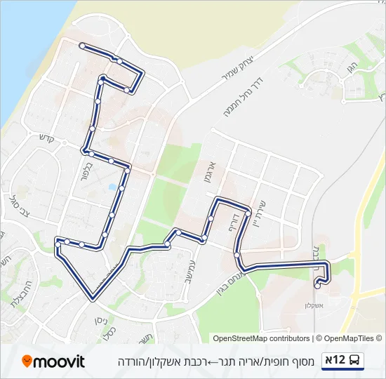 12א Bus Line Map
