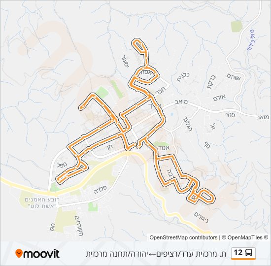 Автобус 12: карта маршрута