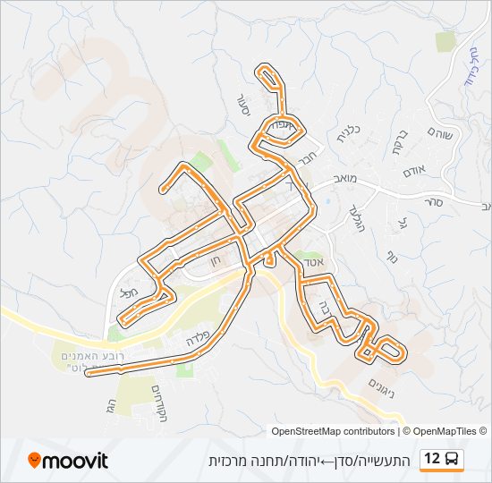 12 Bus Line Map