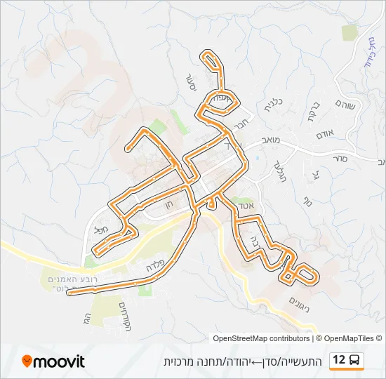 12 Bus Line Map