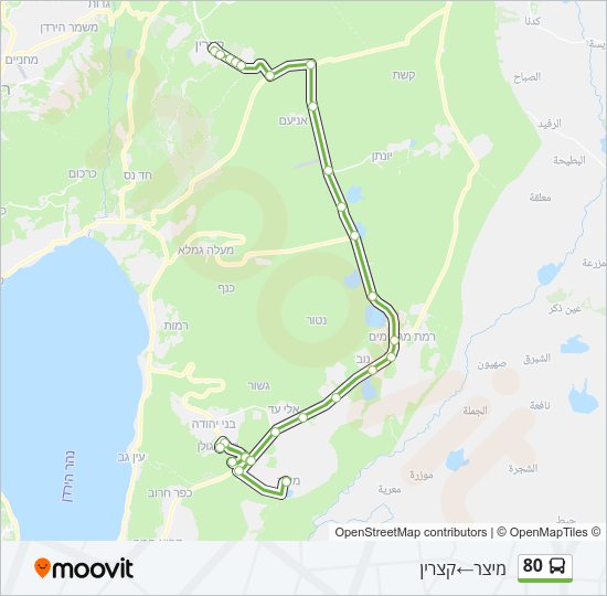 80 Bus Line Map