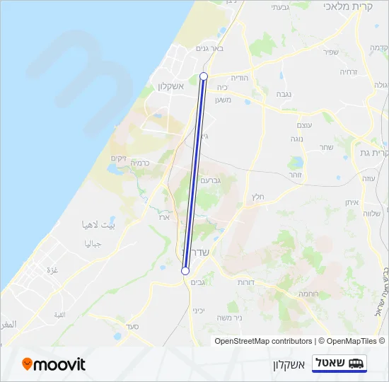 שאטל Shuttle Line Map