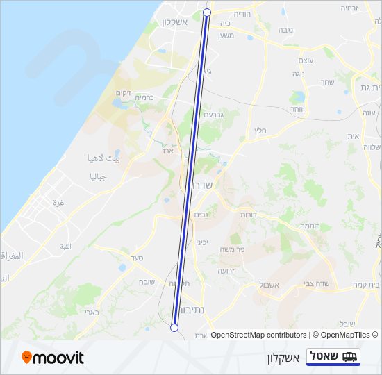 שאטל shuttle Line Map