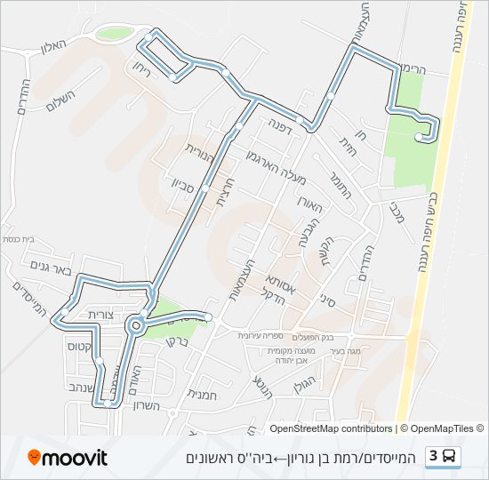 3 bus Line Map