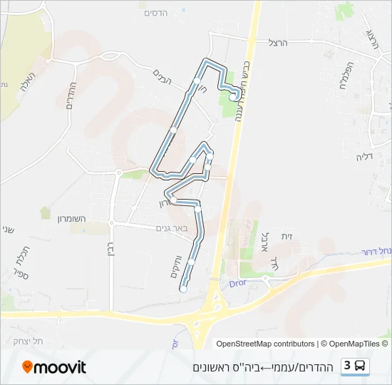 3 Bus Line Map