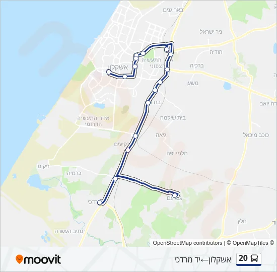 20 Bus Line Map