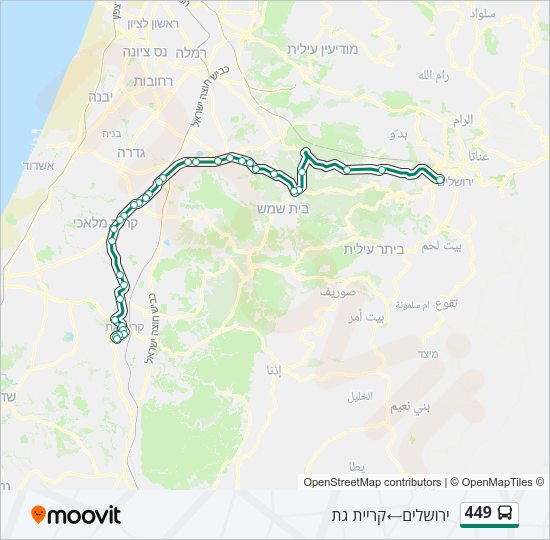 449 Bus Line Map