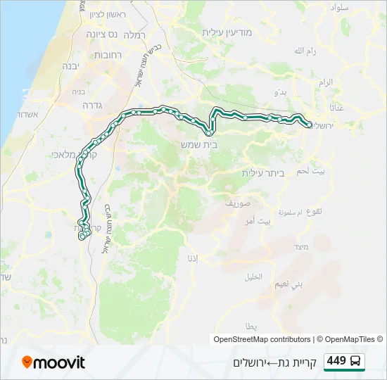 449 Bus Line Map