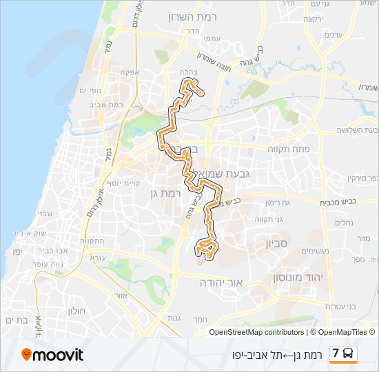 7 Bus Line Map