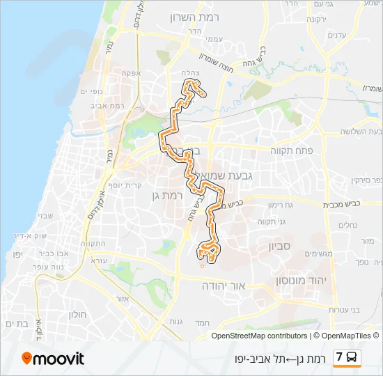 7 Bus Line Map