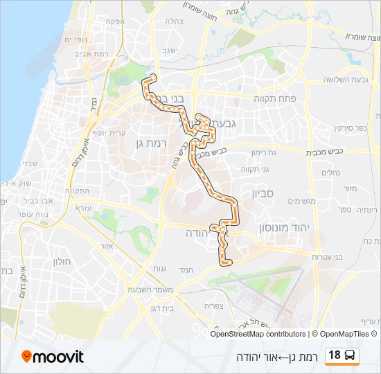 18 Bus Line Map