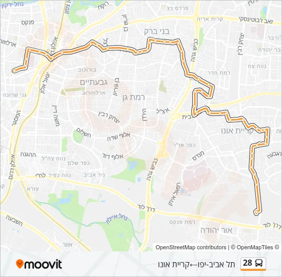 28 Bus Line Map