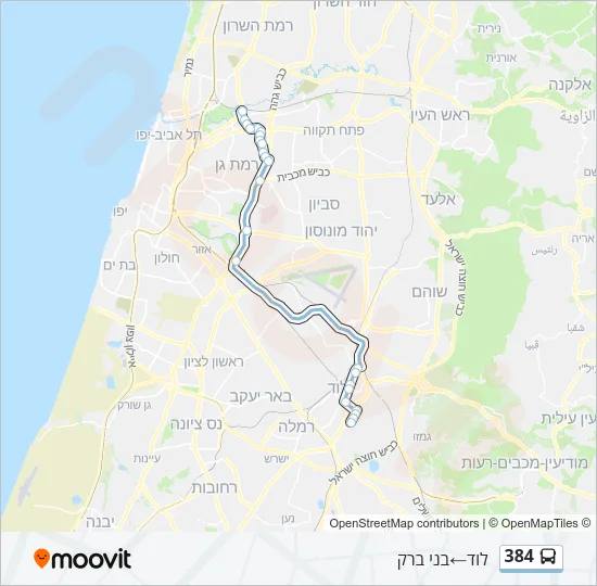 384 Bus Line Map