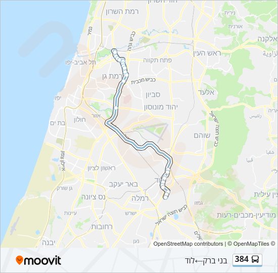384 Bus Line Map