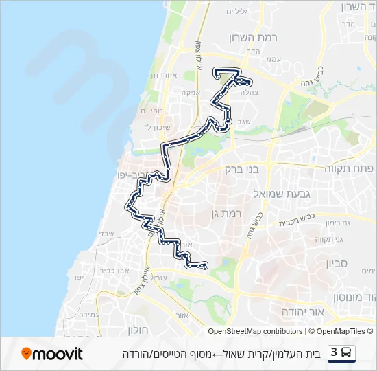 3 Bus Line Map