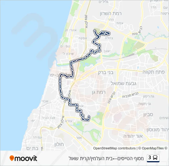 3 Bus Line Map