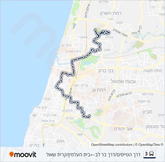 3 bus Line Map