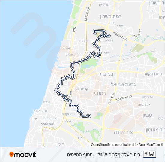 3 Bus Line Map