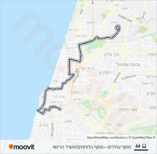 44 Bus Line Map