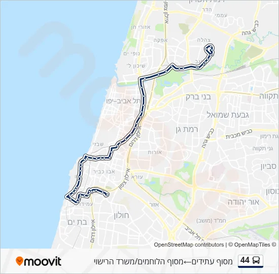 44 Bus Line Map