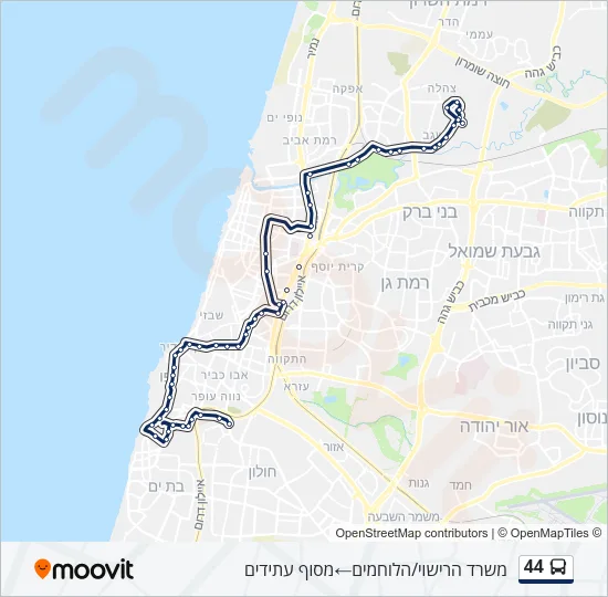 44 Bus Line Map