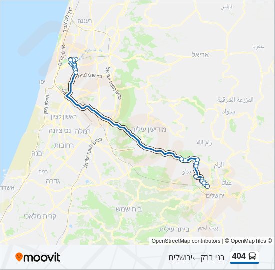 404 Bus Line Map