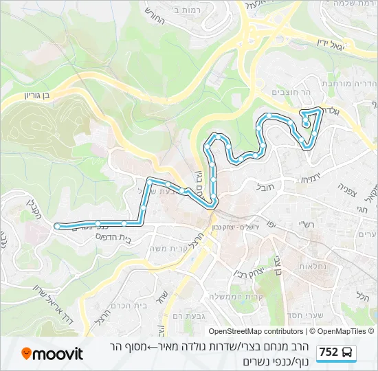 752 Bus Line Map