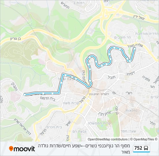752 Bus Line Map