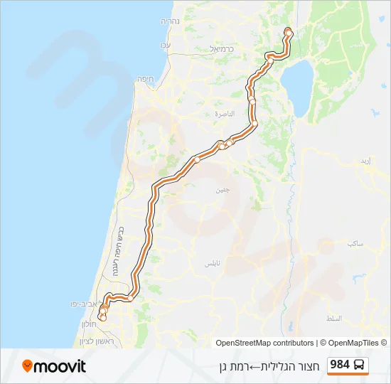 984 Bus Line Map