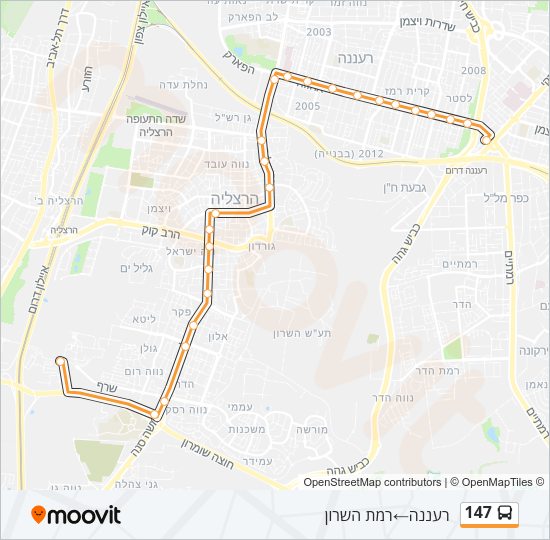 147 Bus Line Map