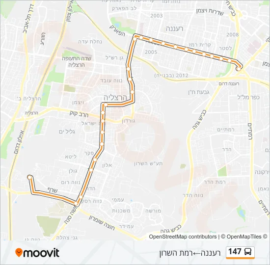 147 Bus Line Map