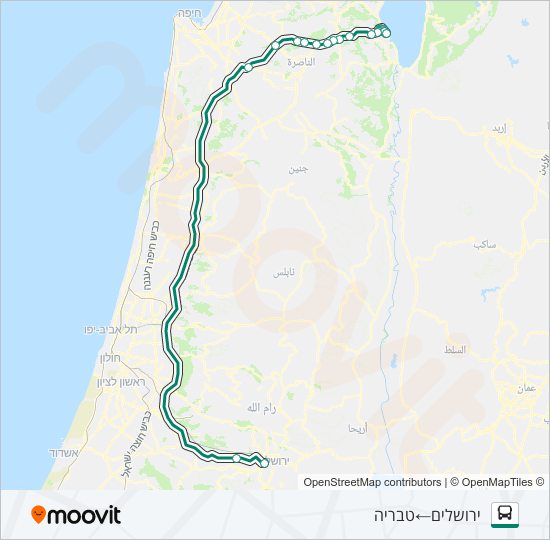 Автобус 962 - ♿ ניתן להנגשה בהזמנה מראש: карта маршрута