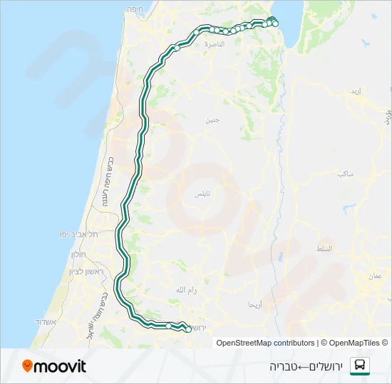Автобус 962 - ♿ ניתן להנגשה בהזמנה מראש: карта маршрута