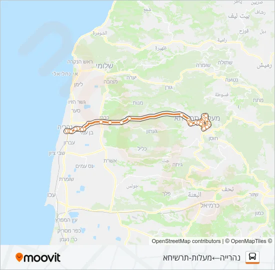 Автобус 41 - ♿ ניתן להנגשה בהזמנה מראש: карта маршрута