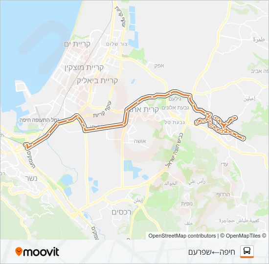 Автобус 165 - ♿ ניתן להנגשה בהזמנה מראש: карта маршрута