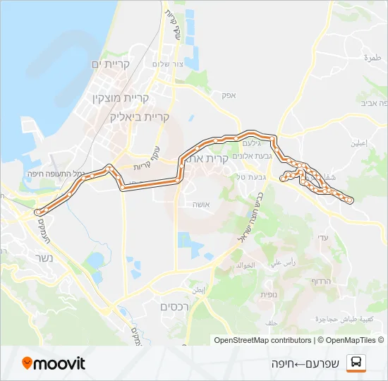 Автобус 165 - ♿ ניתן להנגשה בהזמנה מראש: карта маршрута