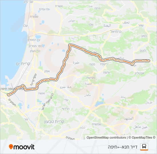 169 - ♿ ניתן להנגשה בהזמנה מראש bus Line Map