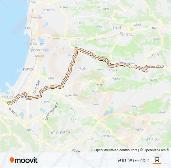 Автобус 169 - ♿ ניתן להנגשה בהזמנה מראש: карта маршрута