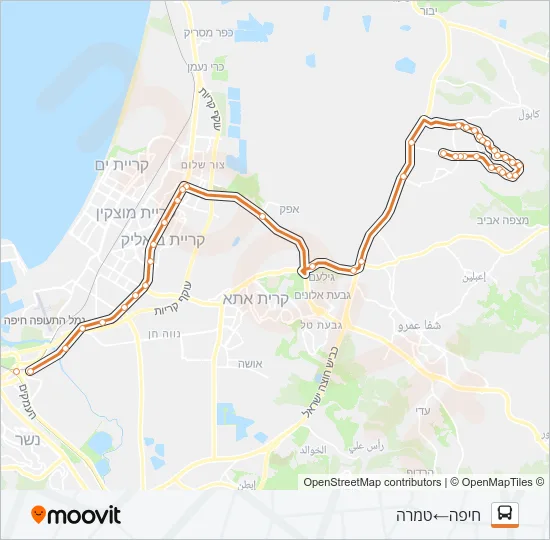 Автобус 170 - ♿ ניתן להנגשה בהזמנה מראש: карта маршрута