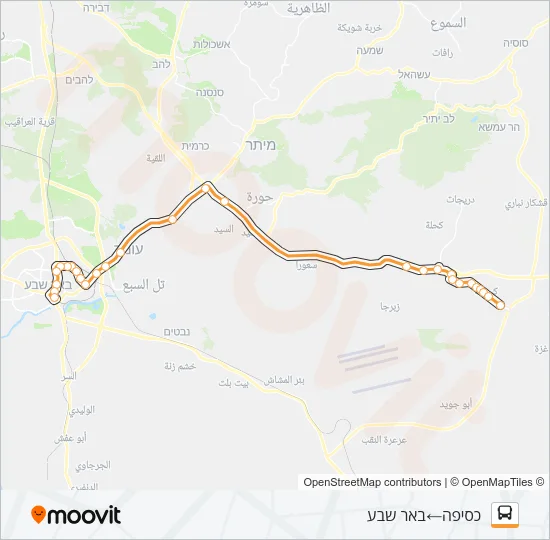 Автобус 20 - ♿ ניתן להנגשה בהזמנה מראש: карта маршрута