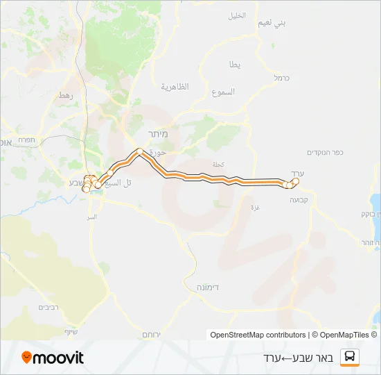 Автобус 386 - ♿ ניתן להנגשה בהזמנה מראש: карта маршрута