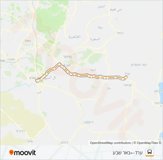 Автобус 388 - ♿ ניתן להנגשה בהזמנה מראש: карта маршрута